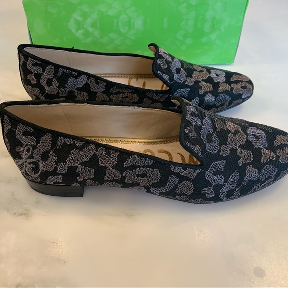 Sam Edelman Black Leopard Loafers - Picture 2 of 6